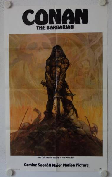 Conan the Barbarian original release US teaser advance movie poster